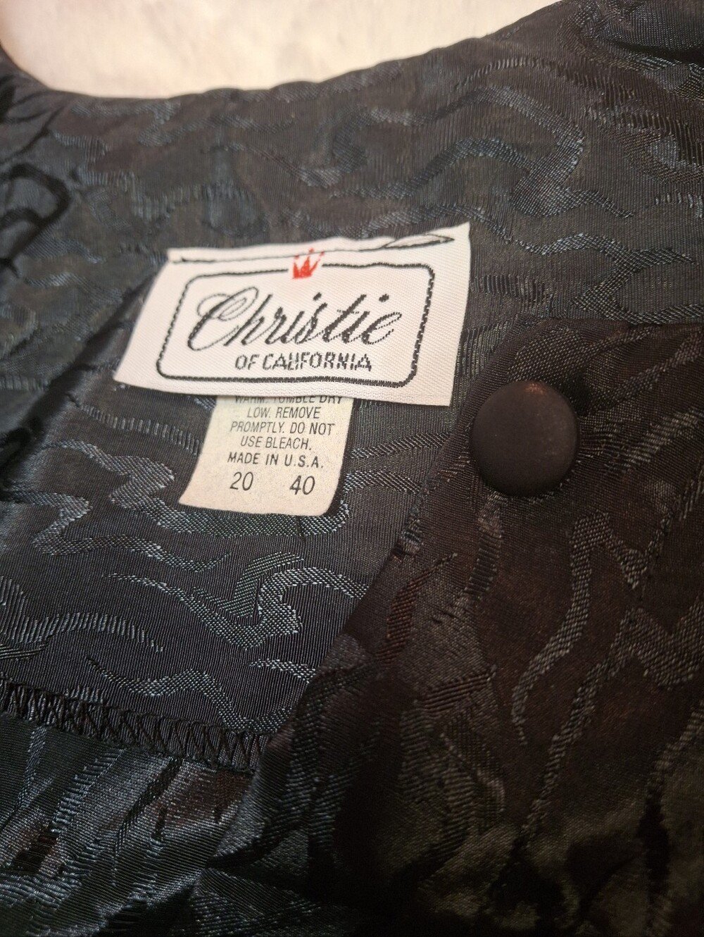 Vintage 1980s Christie Black Relaxed Buttoned Tiered Ruffle Maxi Dress Size 18 - Picture 2 of 15